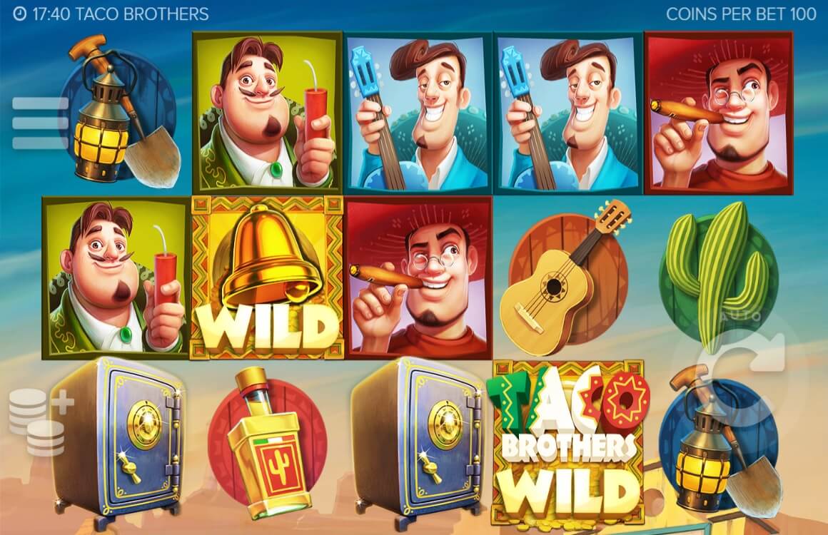 taco brothers slot gameplay and reels