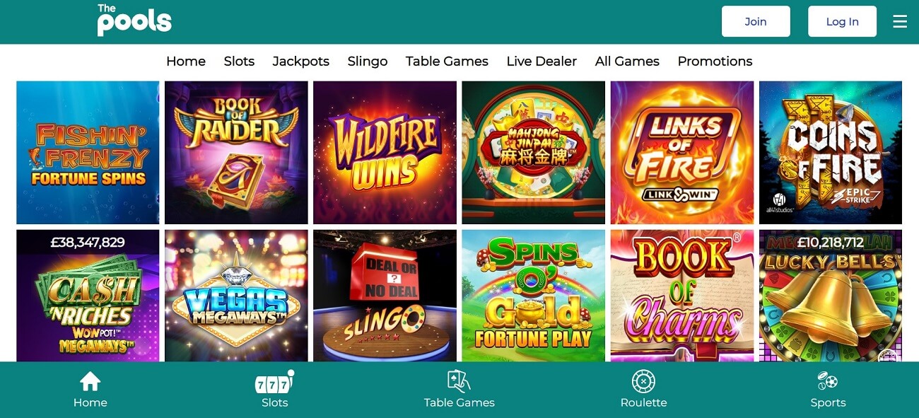 the pools casino slots