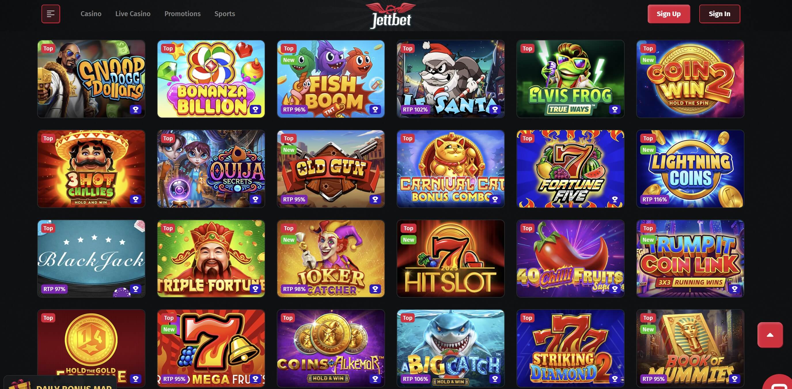 jettbet casino slots