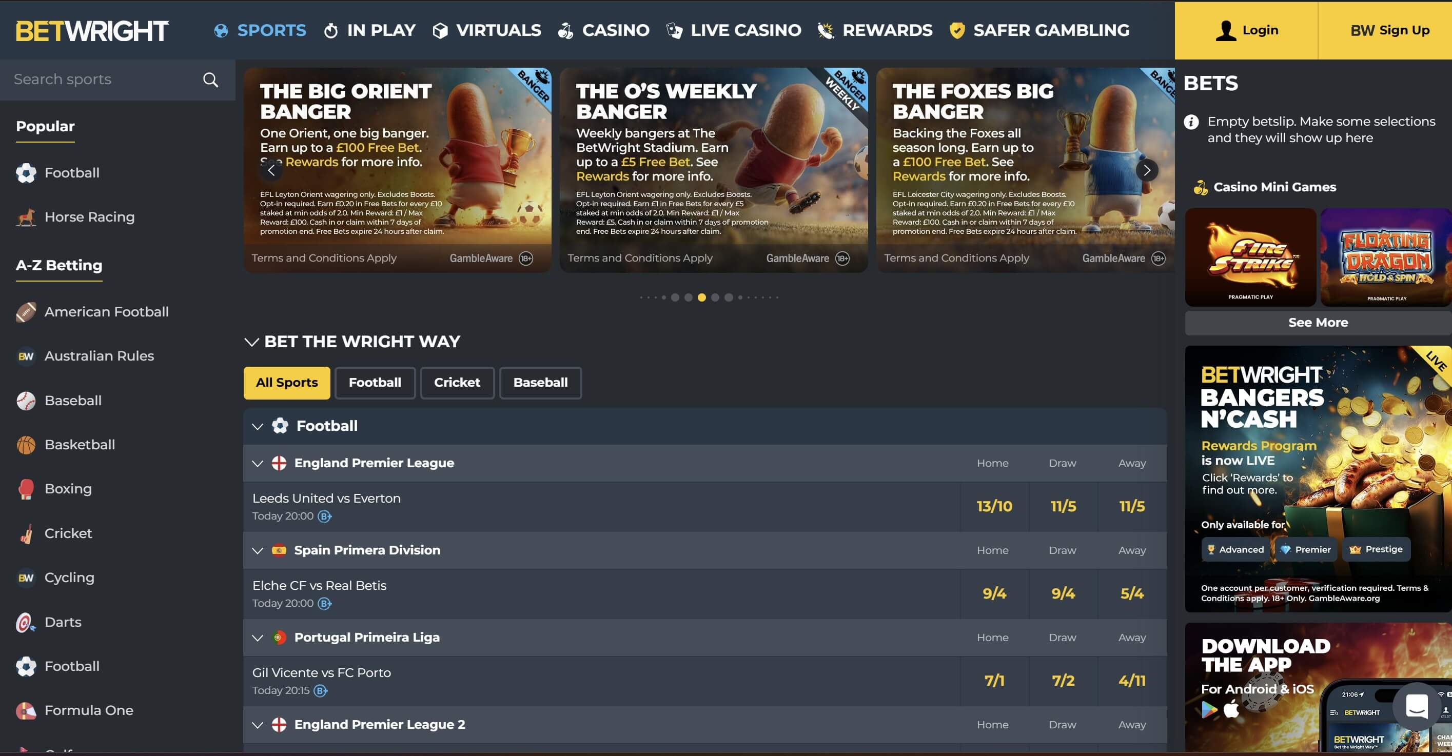 betright casino sports review