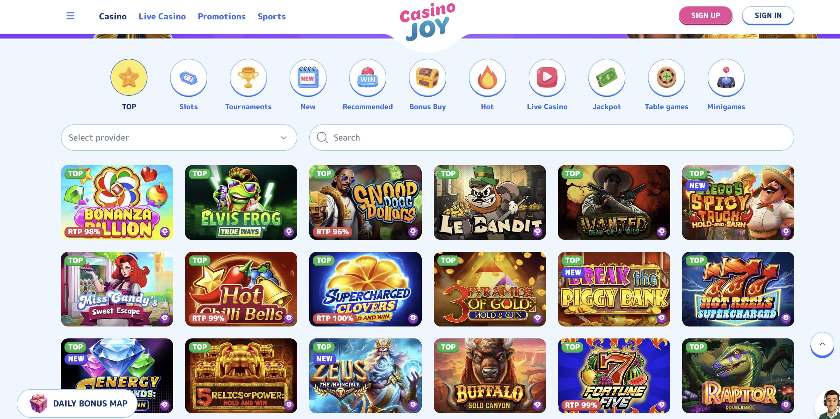 slots casino joy lobby