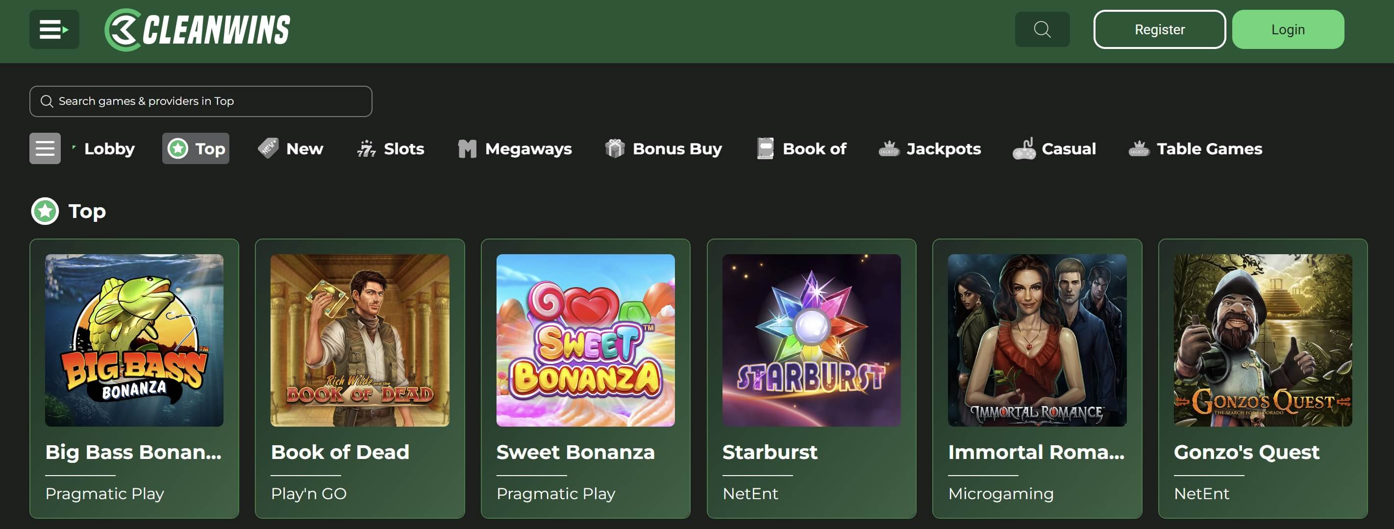 new slots at cleanwins.com