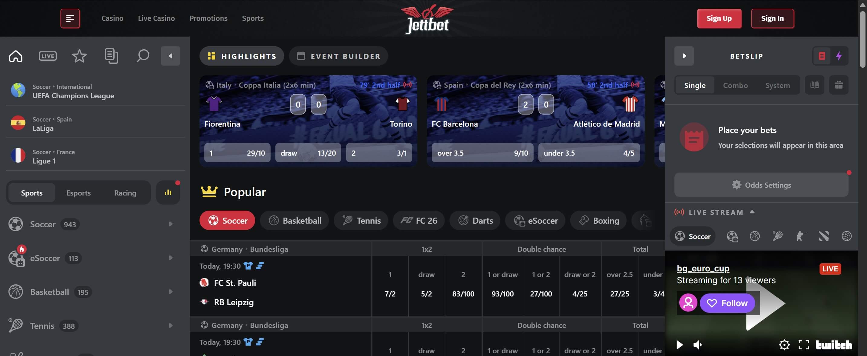 jettbet sports lobby