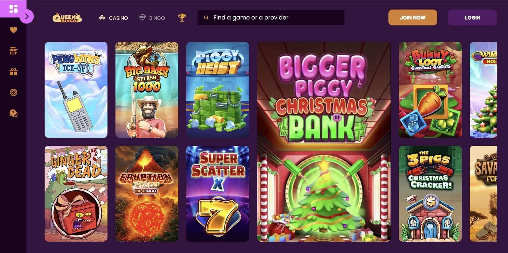 slots at Queens bingo