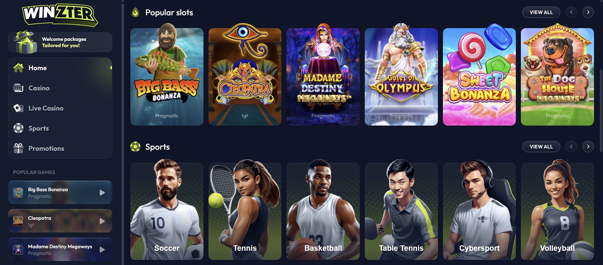 winzter casino lobby