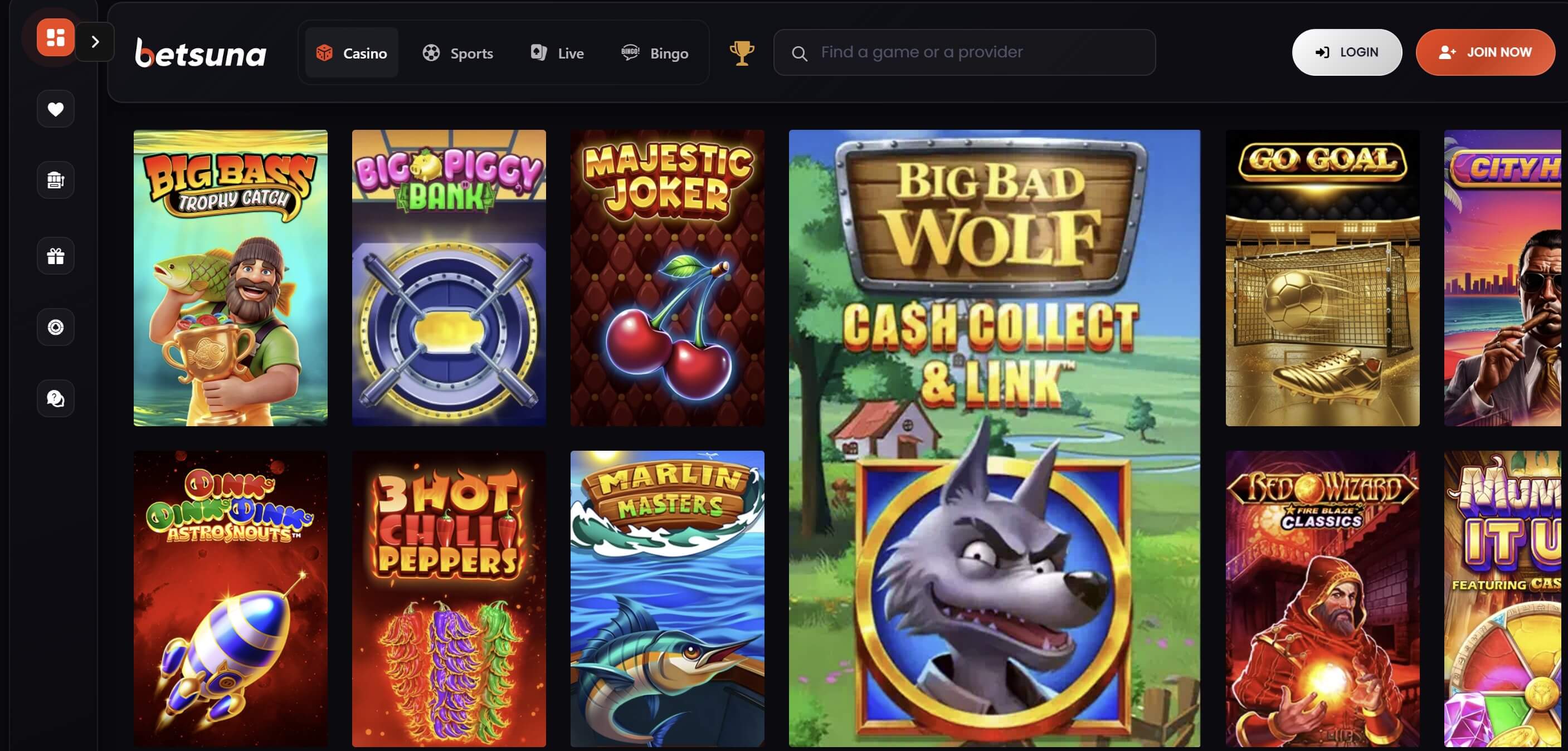 new slots lobby at betsuna casino