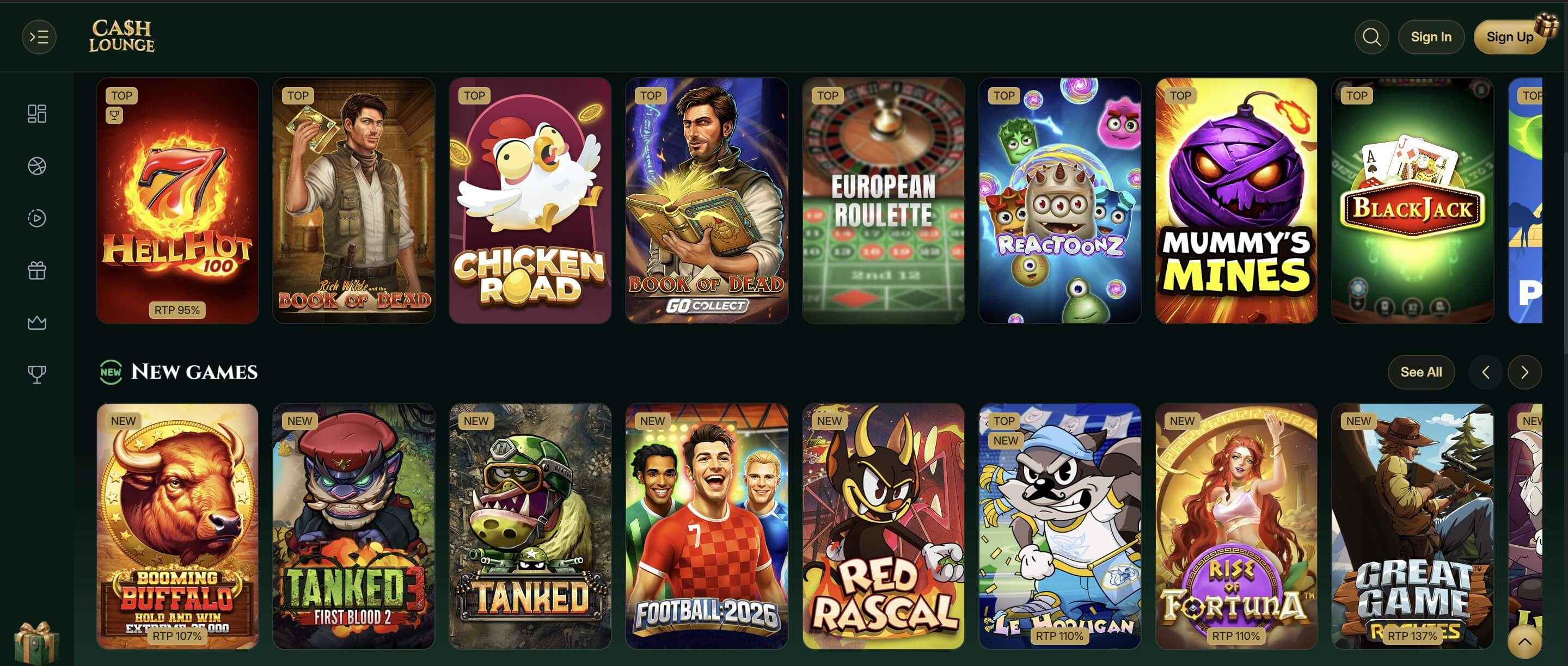 cash lounge casino slots