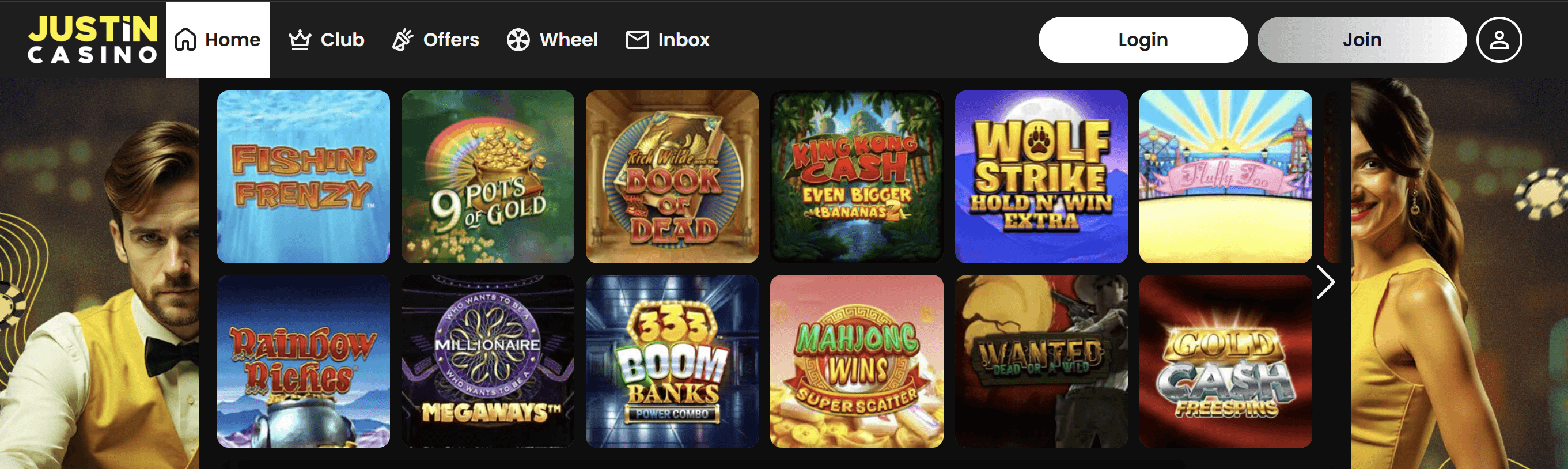 slots at justin casino