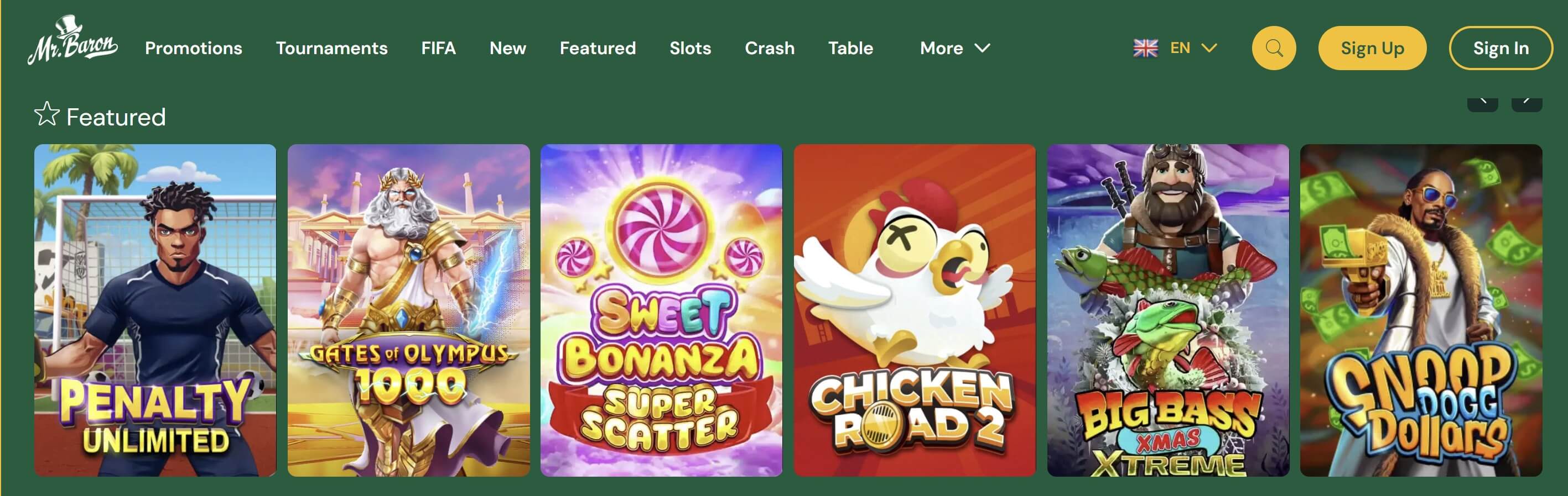slots at mr baron casino