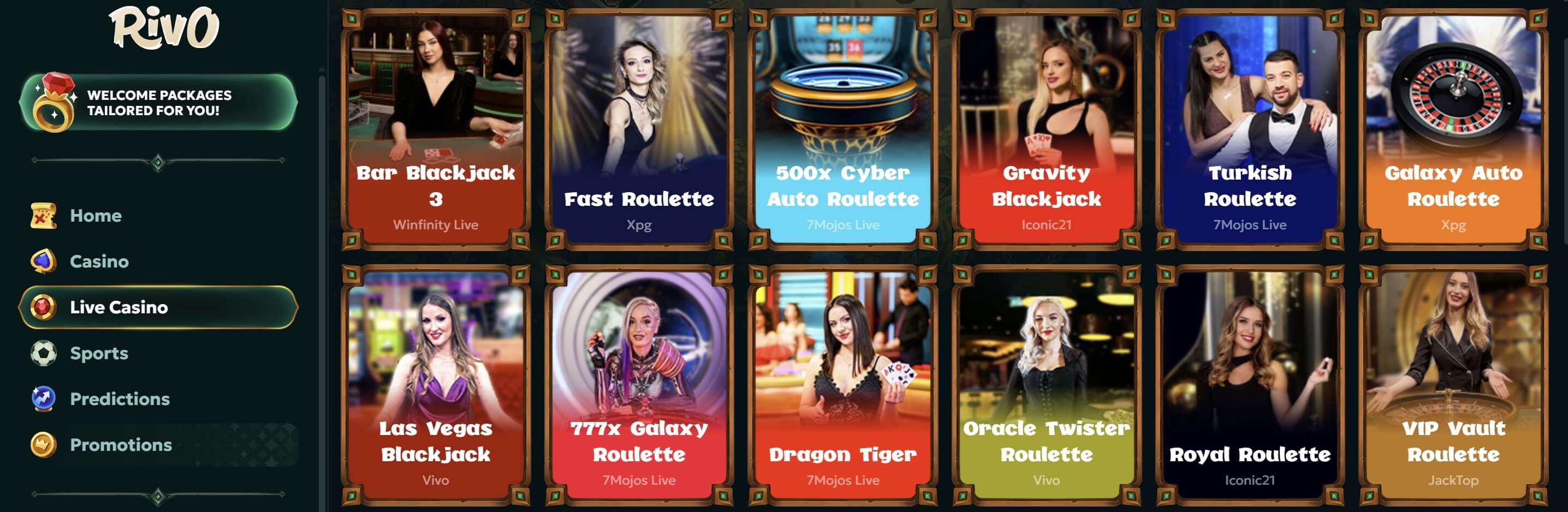 rivo casino live games