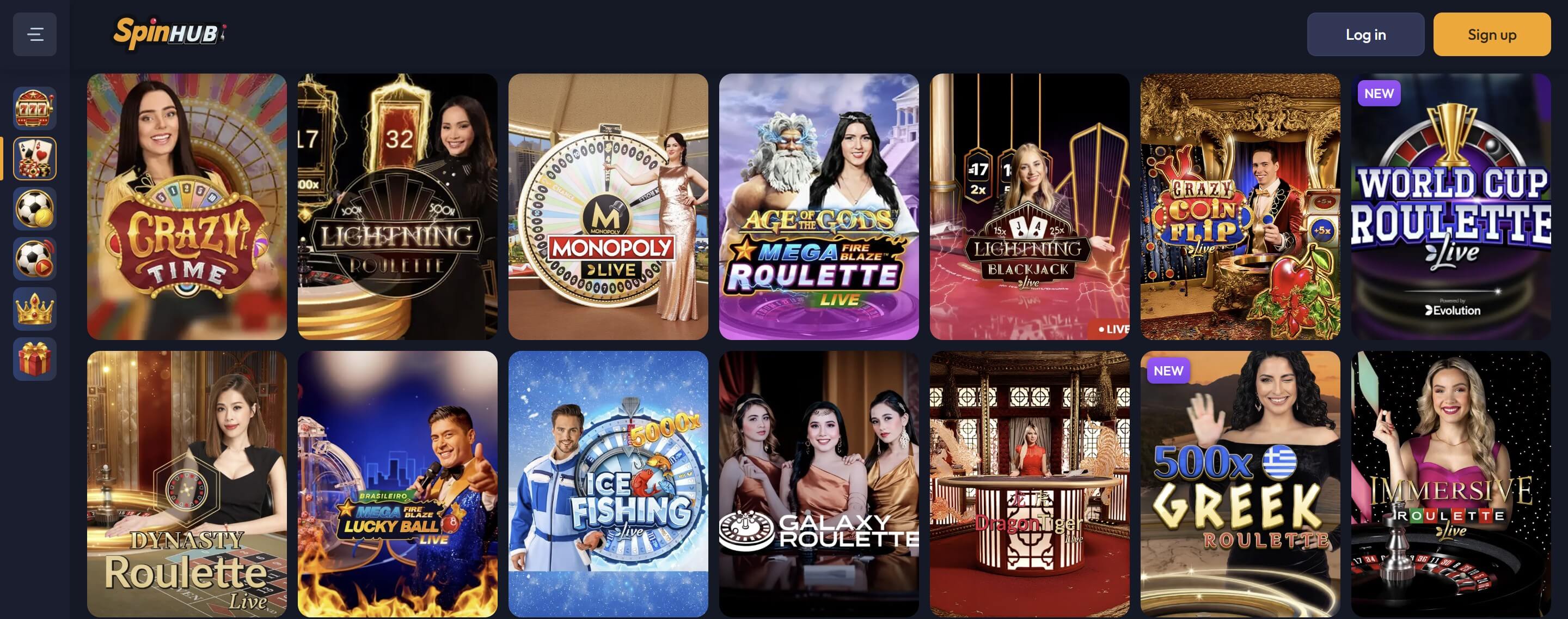 spinhub live casino