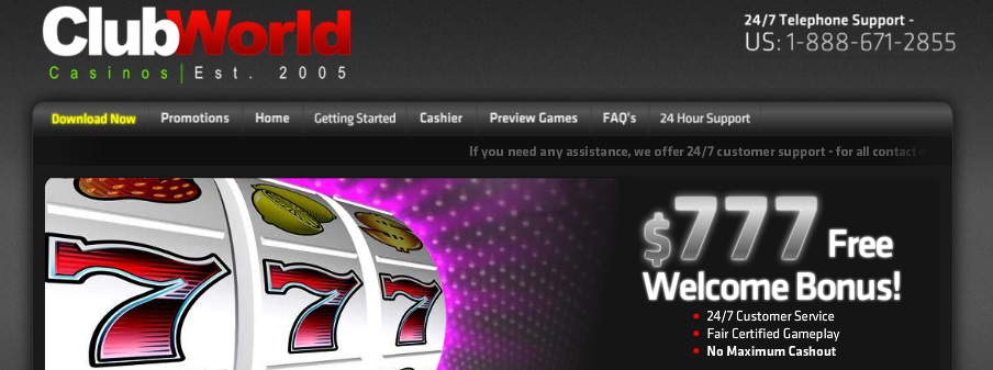 No Deposit Bonus Club World Casino