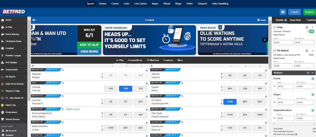 Betfred sports betting