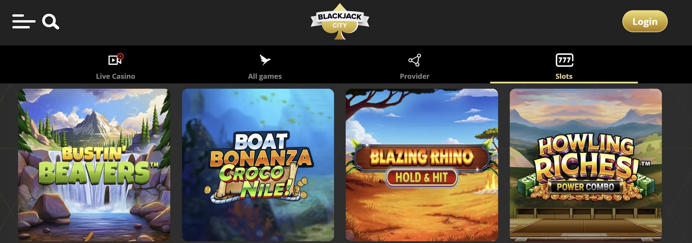 slots at blackjack city casino