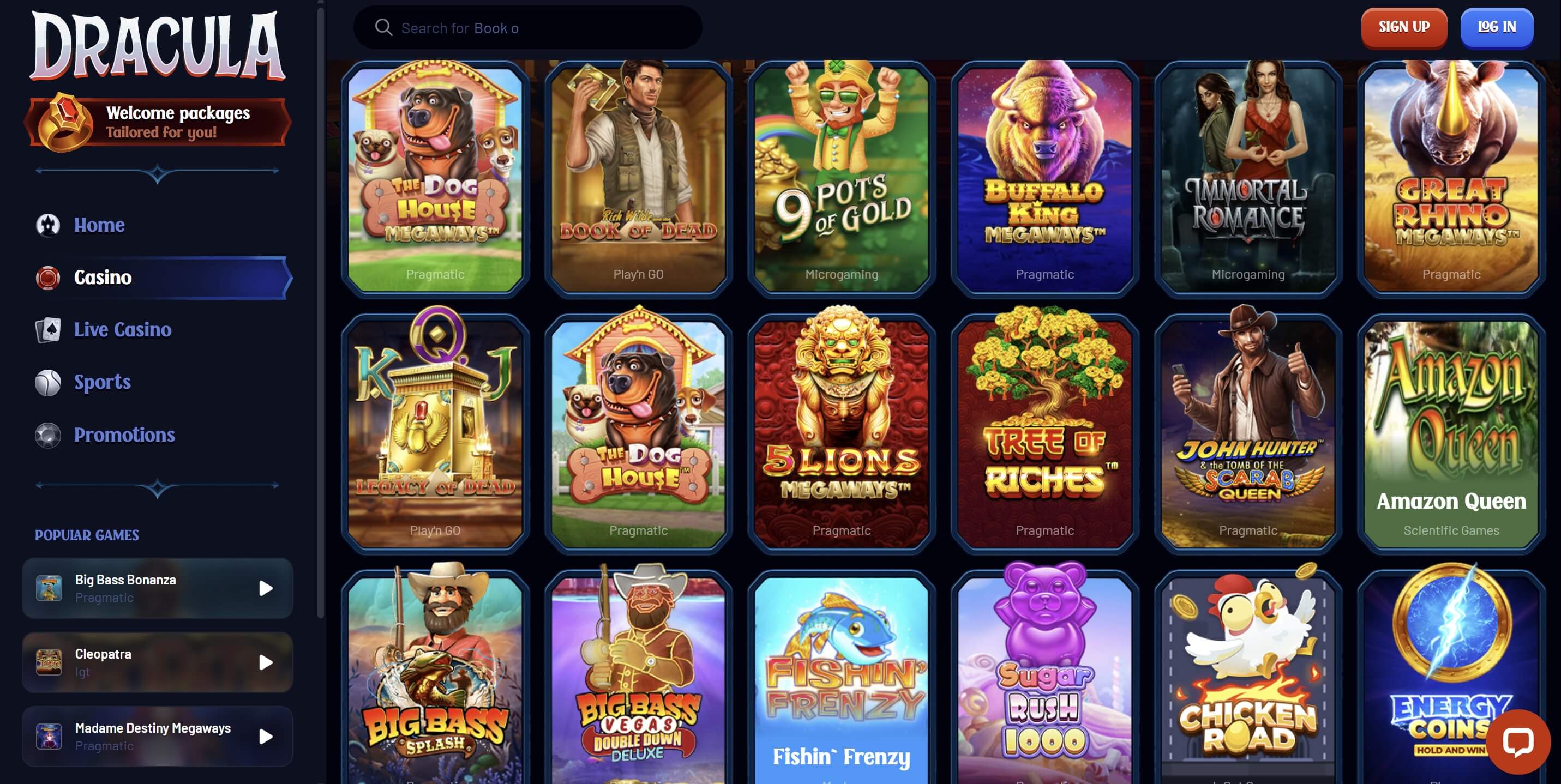 draculs casino slots