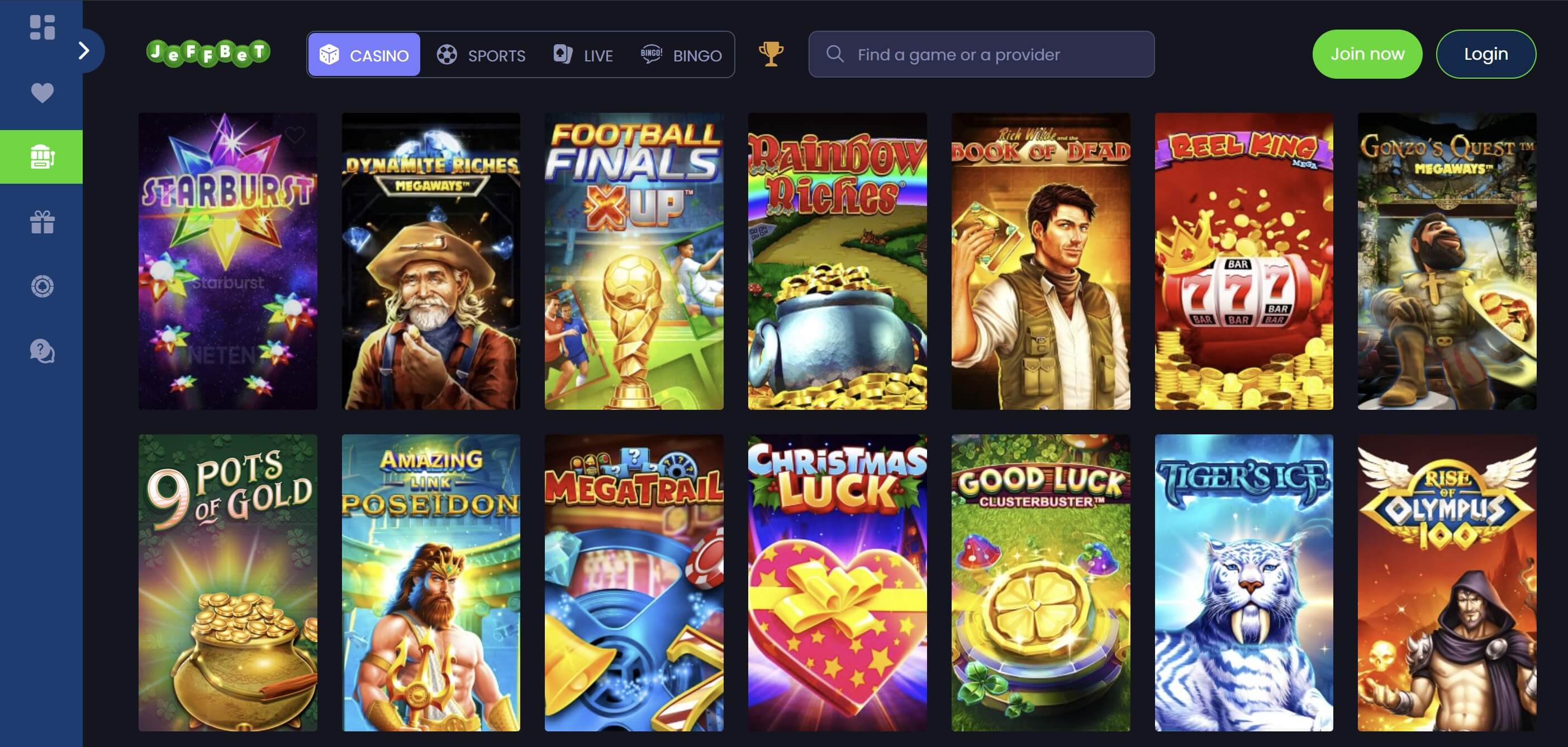jeffbet casino slots
