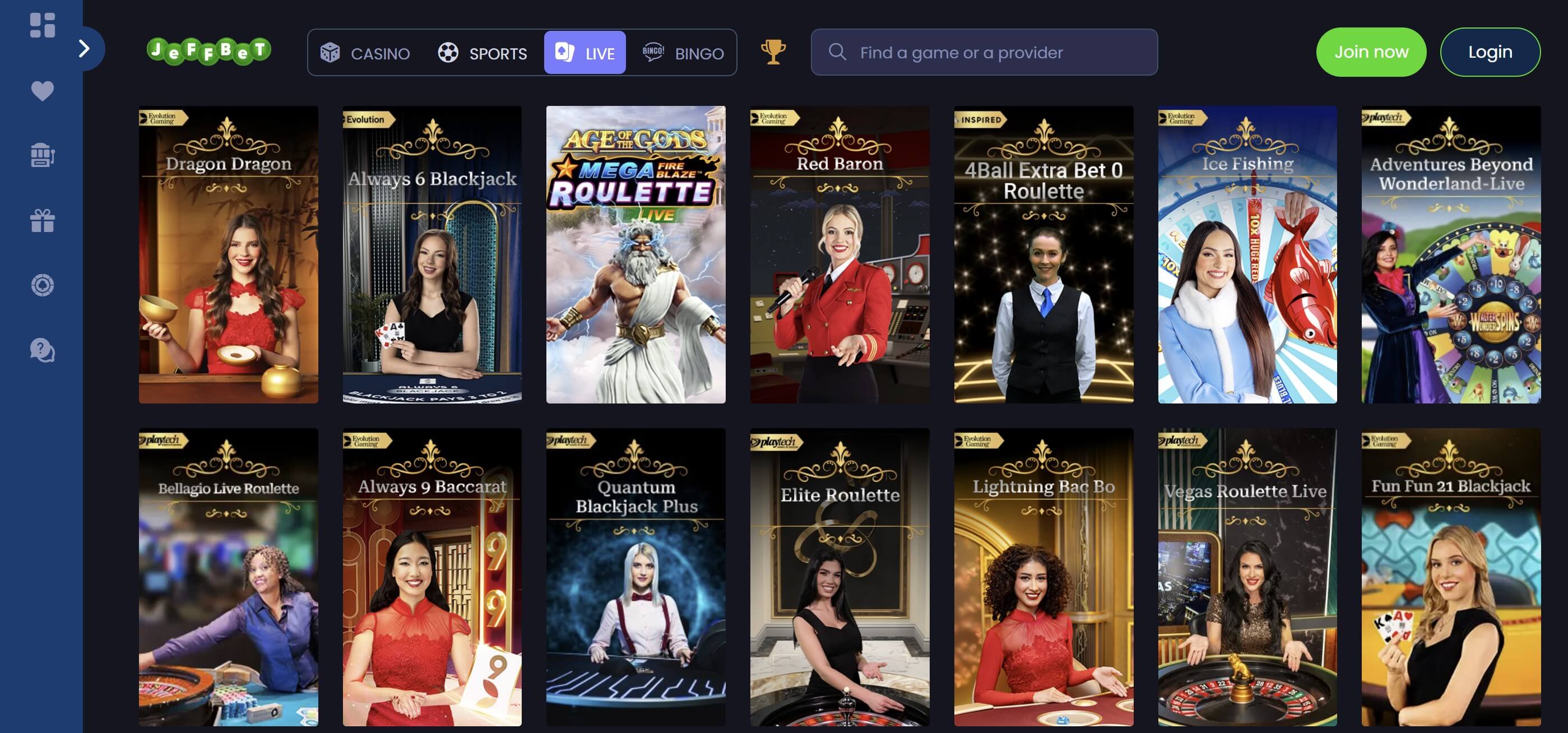 jeffbet live casino