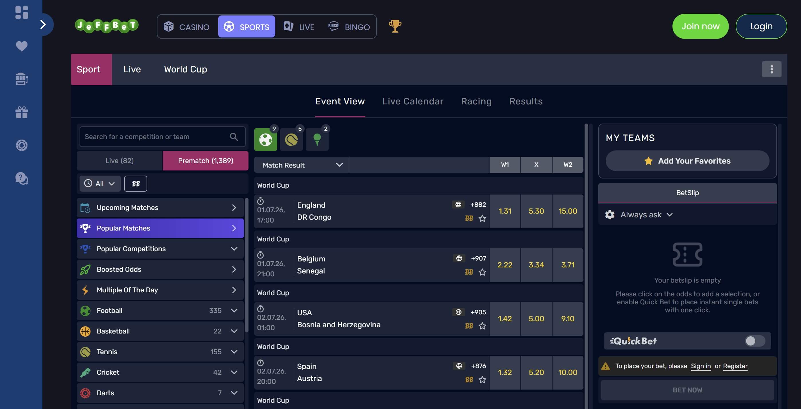 sportbetting at jeffbet.com