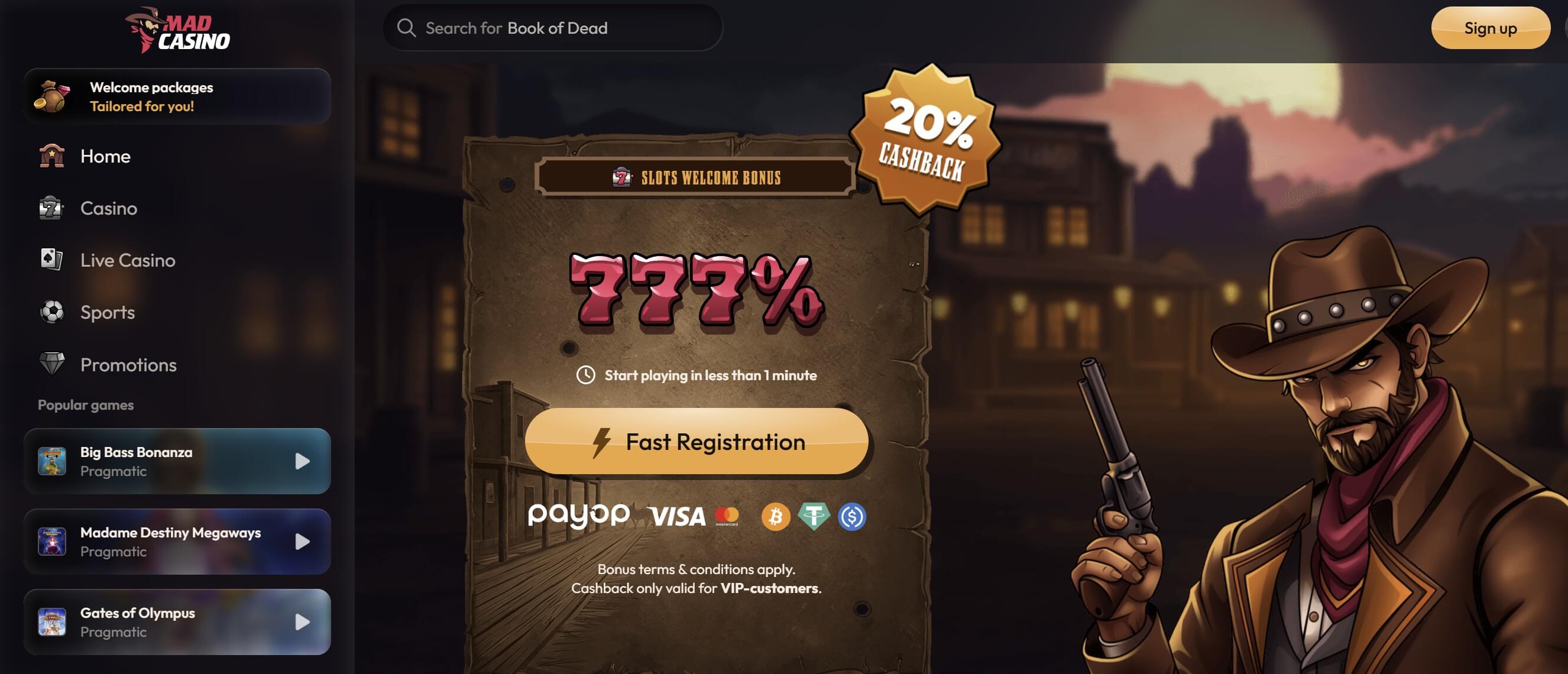 mad casino bonus