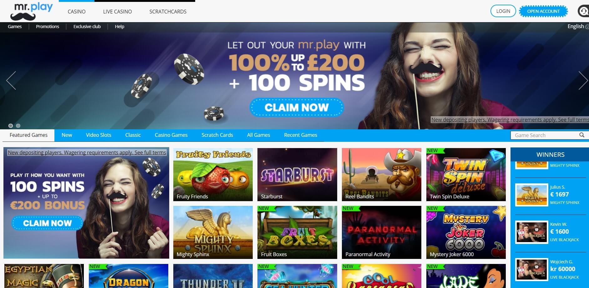 mrplay casino games