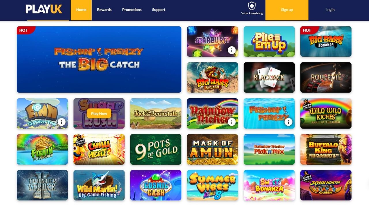 PlayUK Casino slots