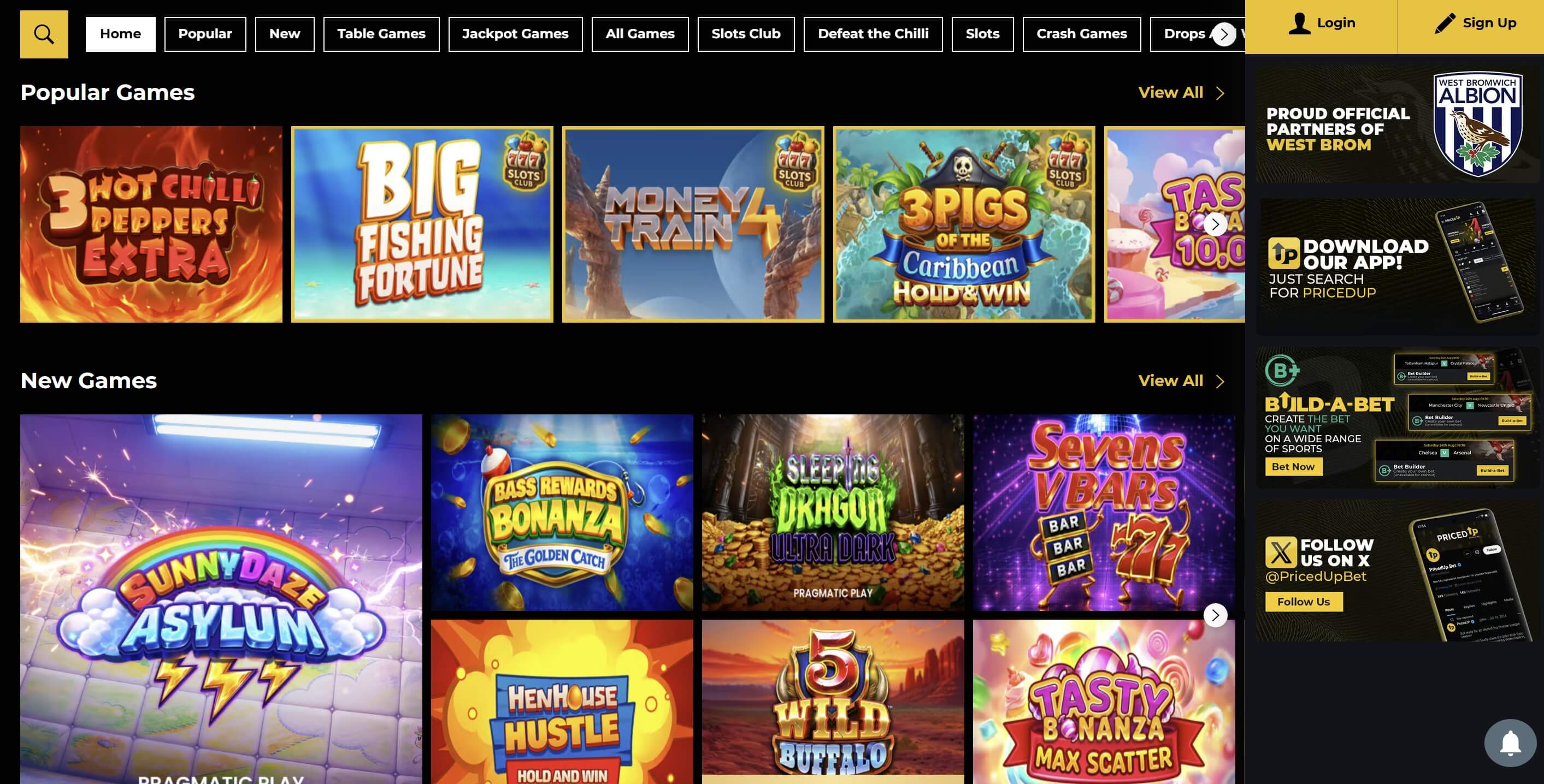 slots and casino at pricedup.bet
