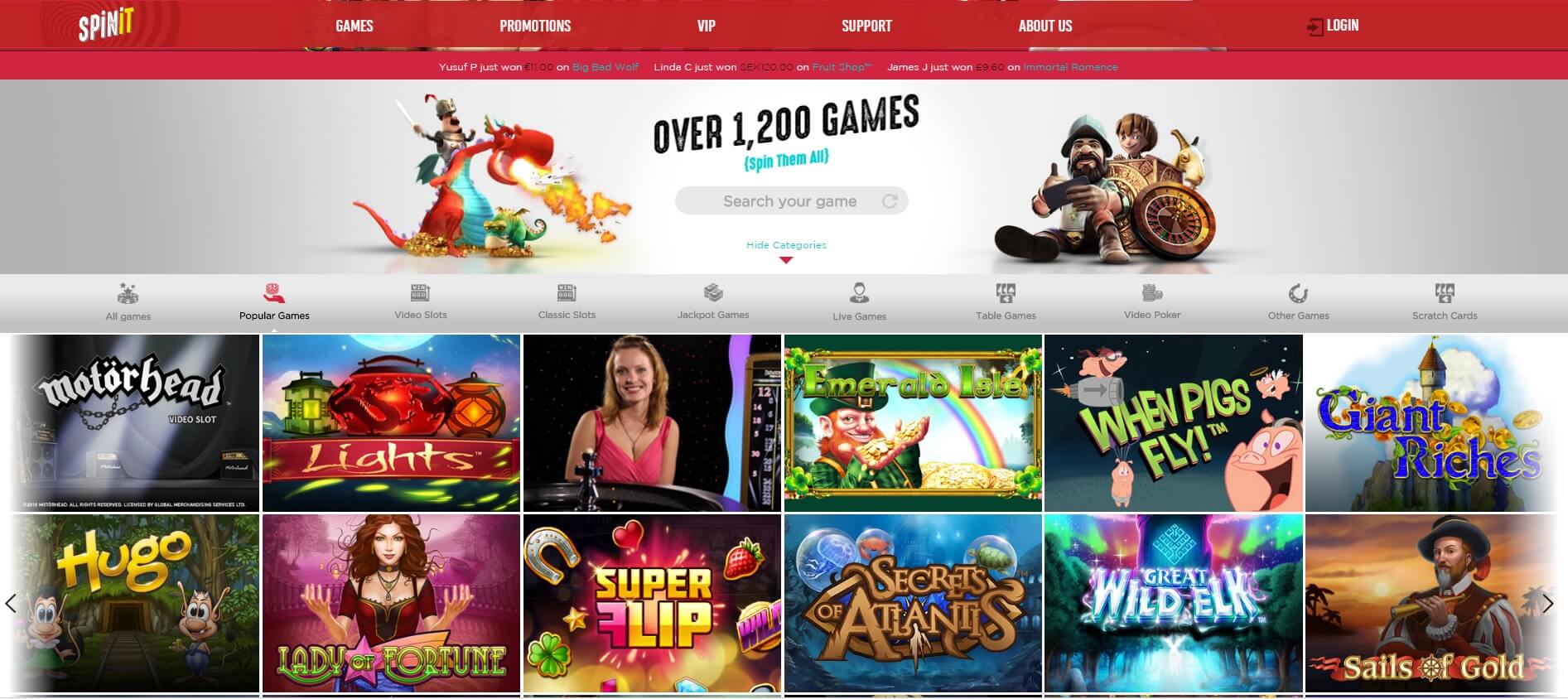 spinit casino slots and casino games