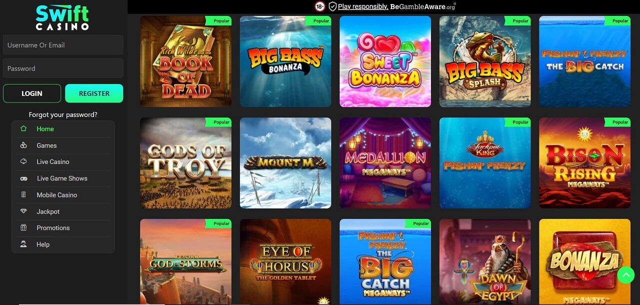 Swift Casino slots