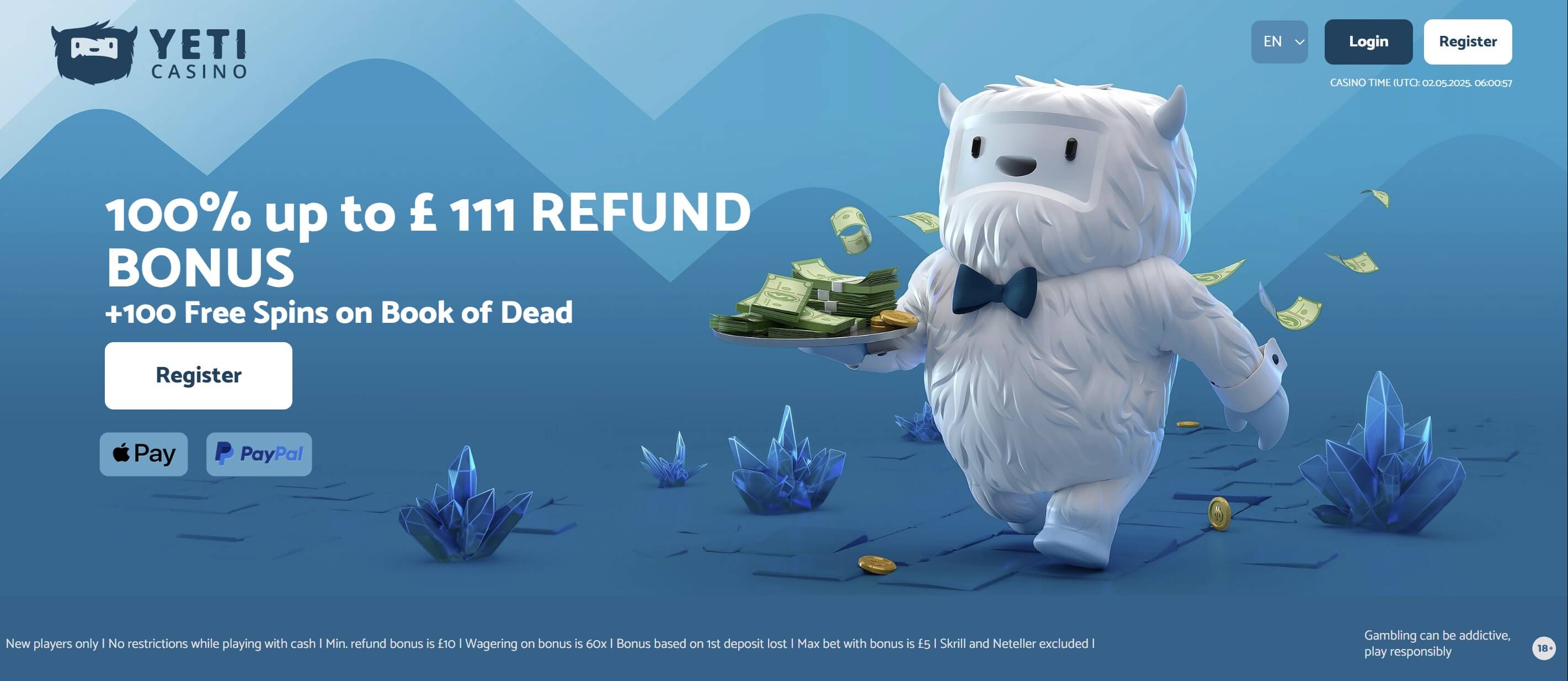 yeti casino bonus sign up