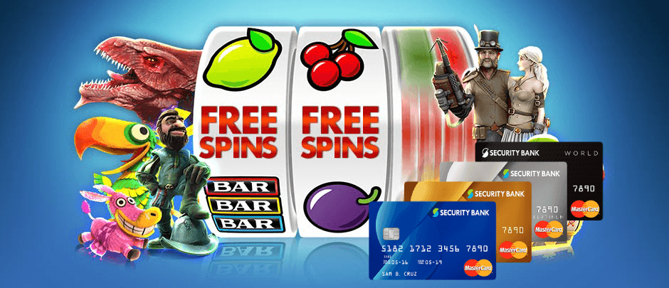 free spins on register bank card