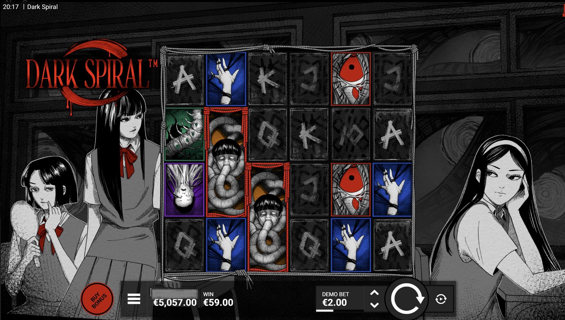 dark spiral slot screen shot