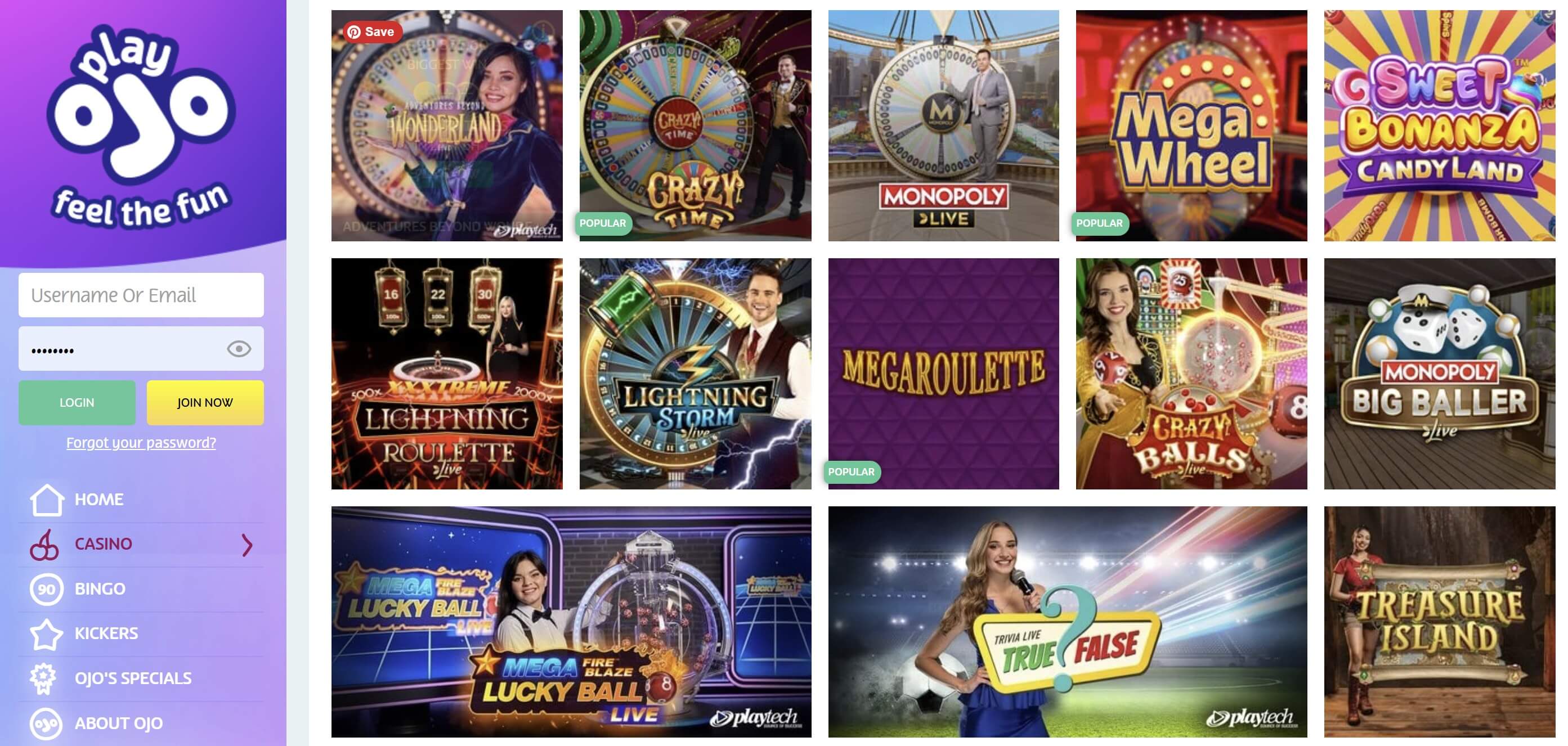 live casino games