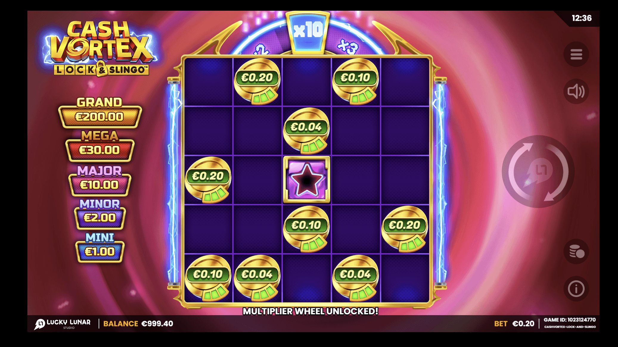 cash vortext lock and slingo big win 