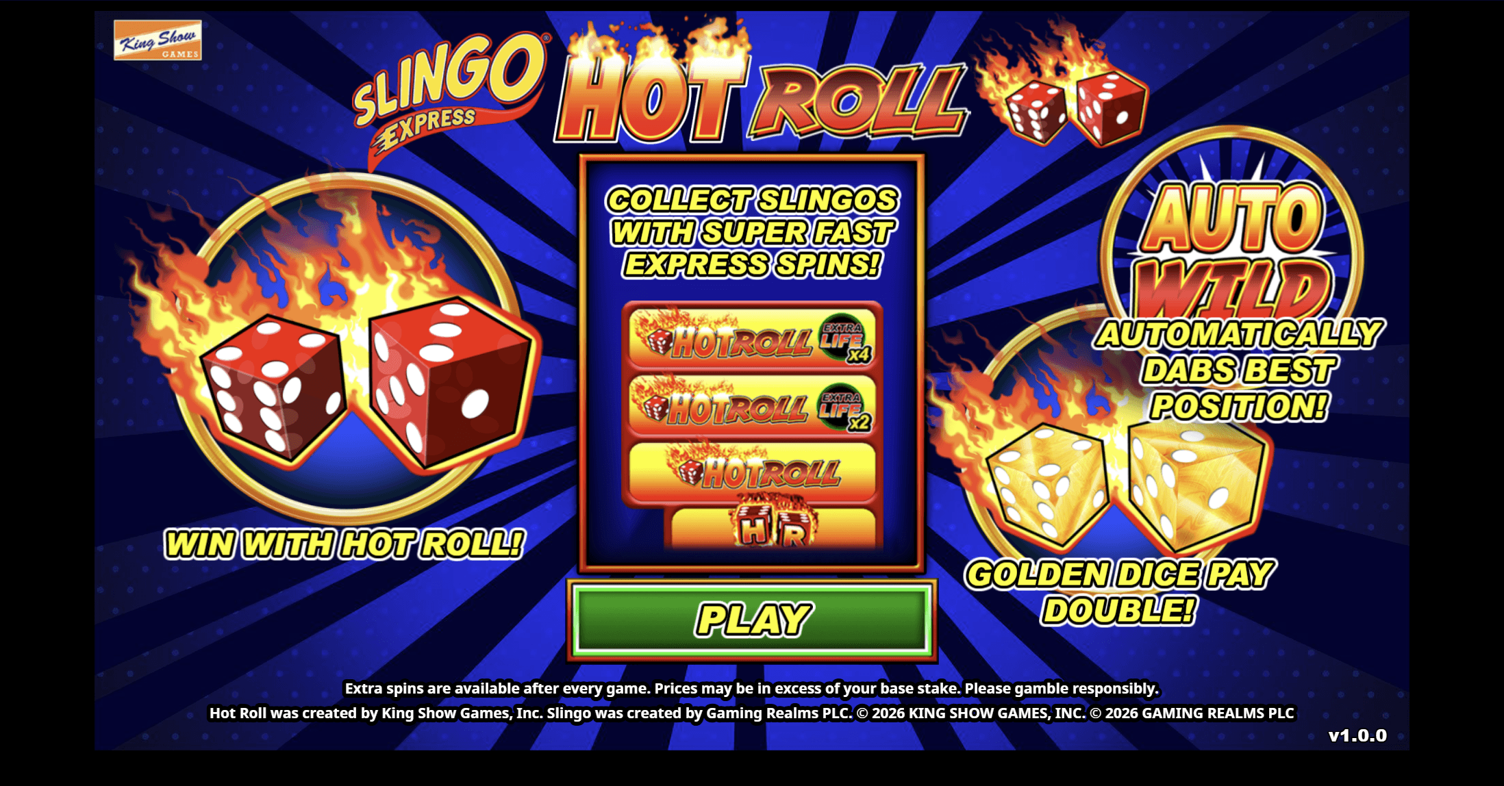 slingo hot roll express play rules