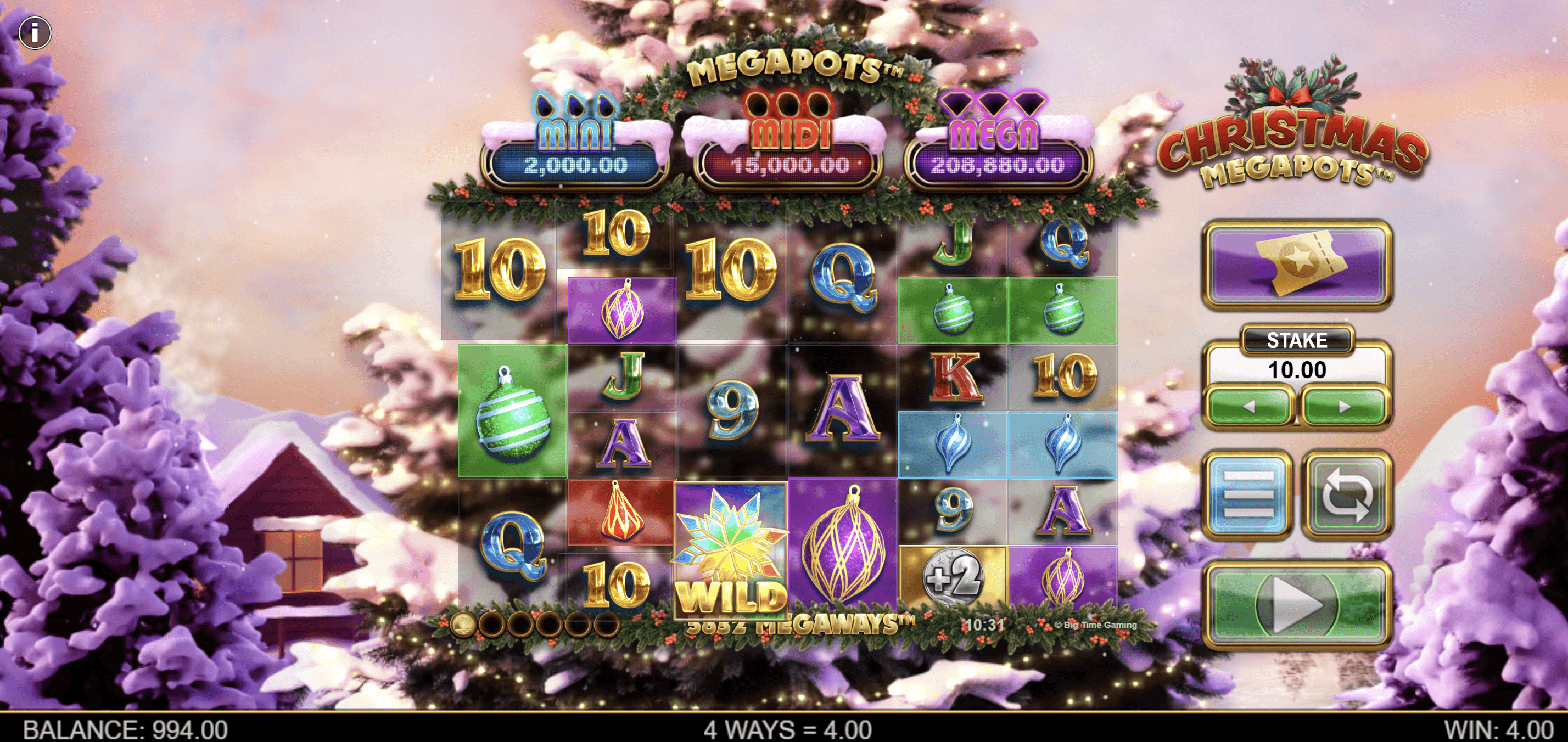 big time gaming christmas megapots