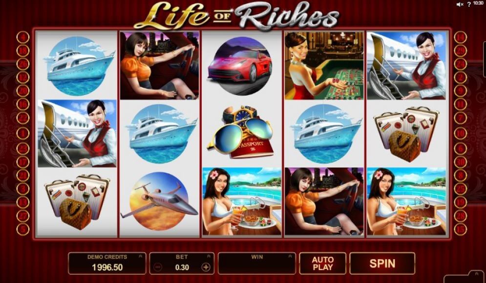 life of riches slot reels