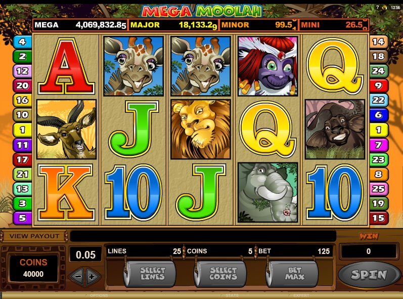 Mega Moolah Reels and Symbols