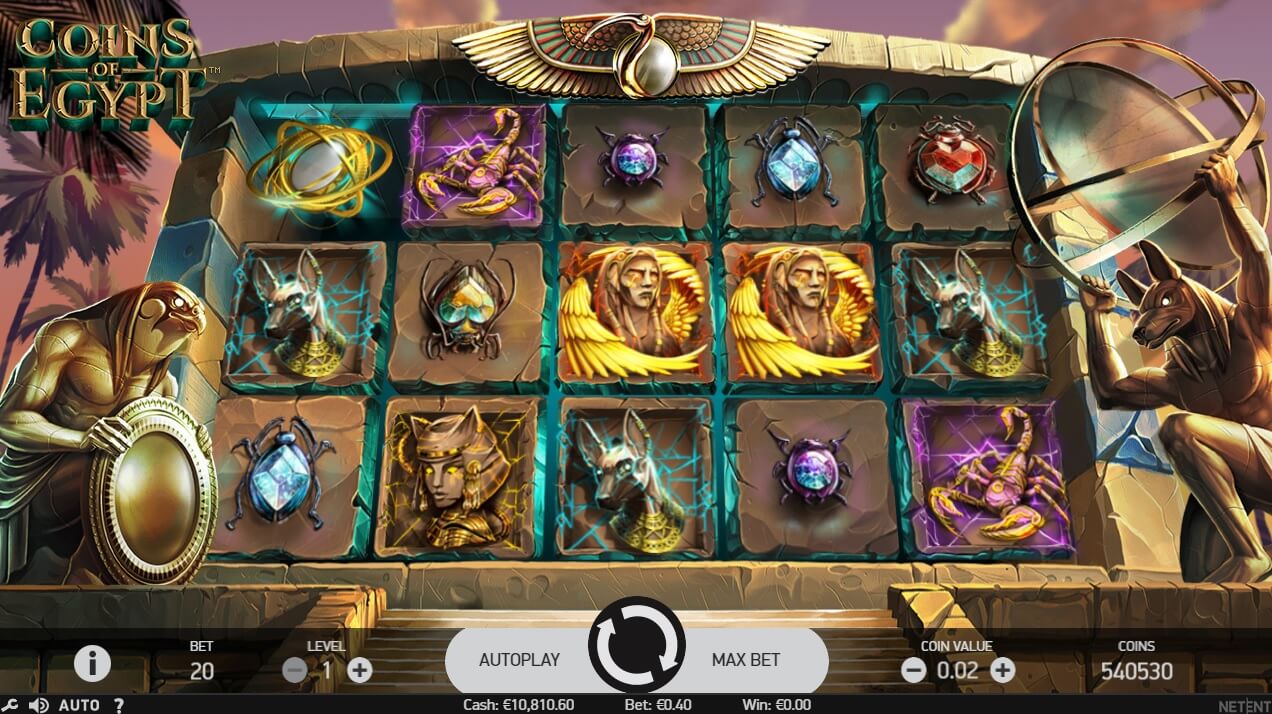 coins of egypt slot screen shot