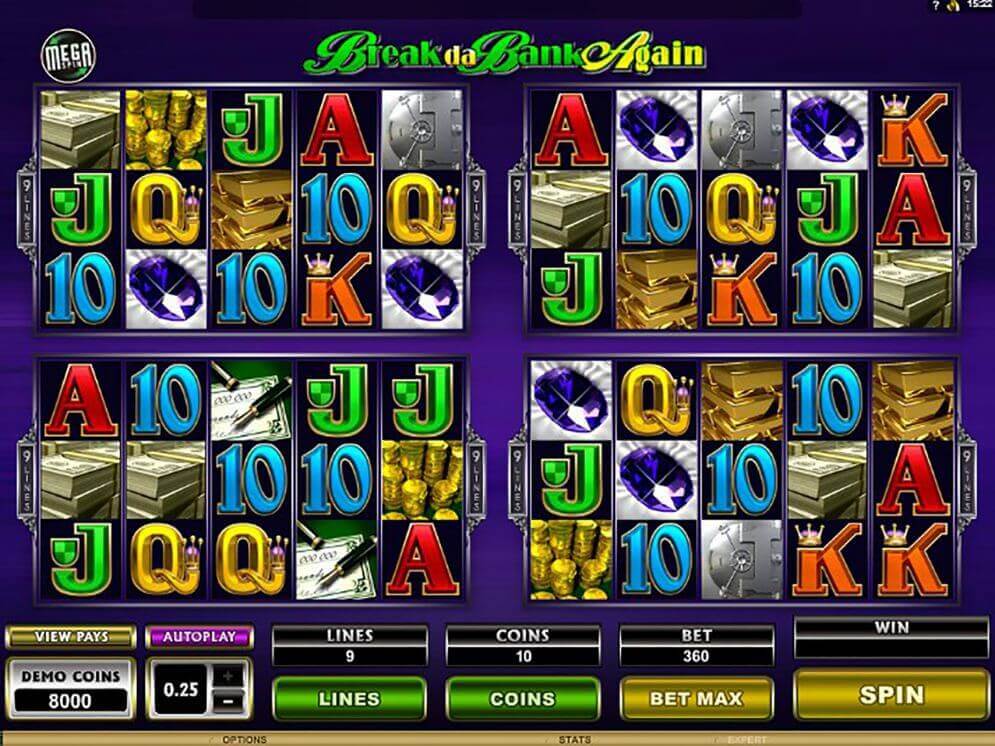 break da bank again slots reels