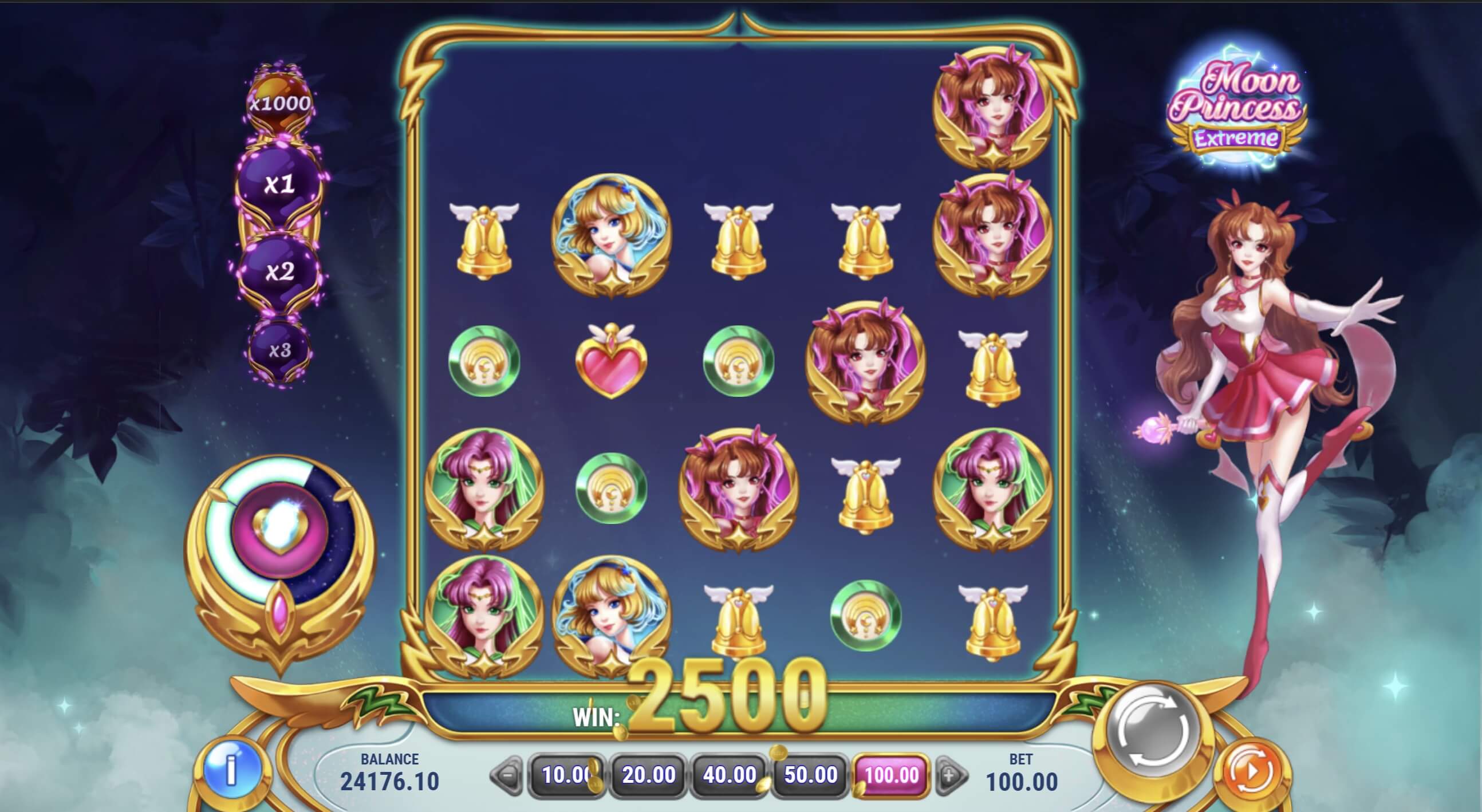big win on moon pricess extreme slot
