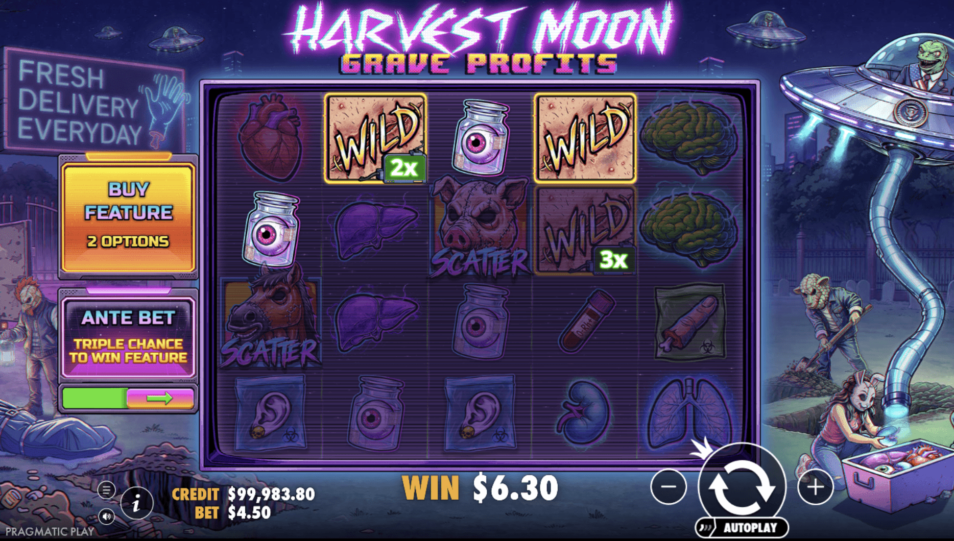 harvst moon: grave profits slot wild win